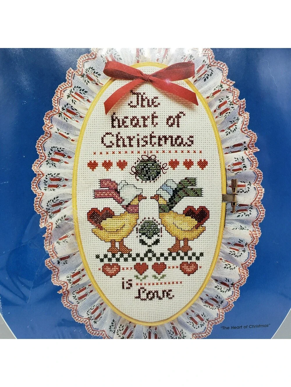Vintage Paragon Counted Cross Stitch Kit Oval Hoop Christmas Collection 6337